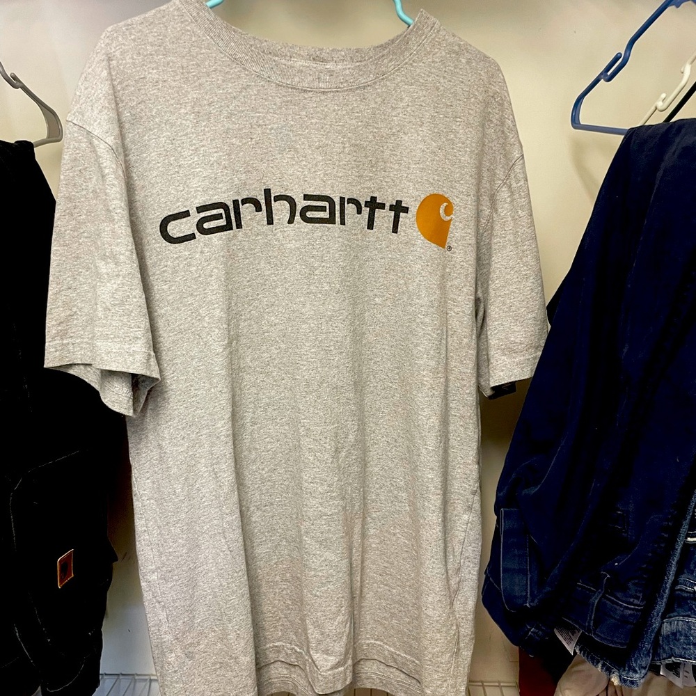 Carhartt Size Medium K195 Logo Tee Heather Gray